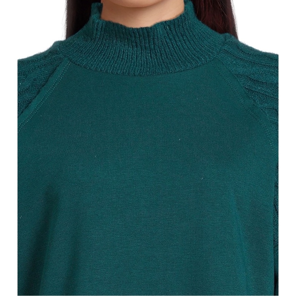 Time and Tru Women's Mixed Media Mock Neck Top Size L - Picture 4 of 13